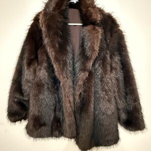 SHEIN Dark Brown Teddy Jacket